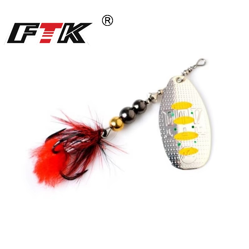 Fishing Hook Treble - Металлическая рыболовная приманка FTK, спиннер, 8