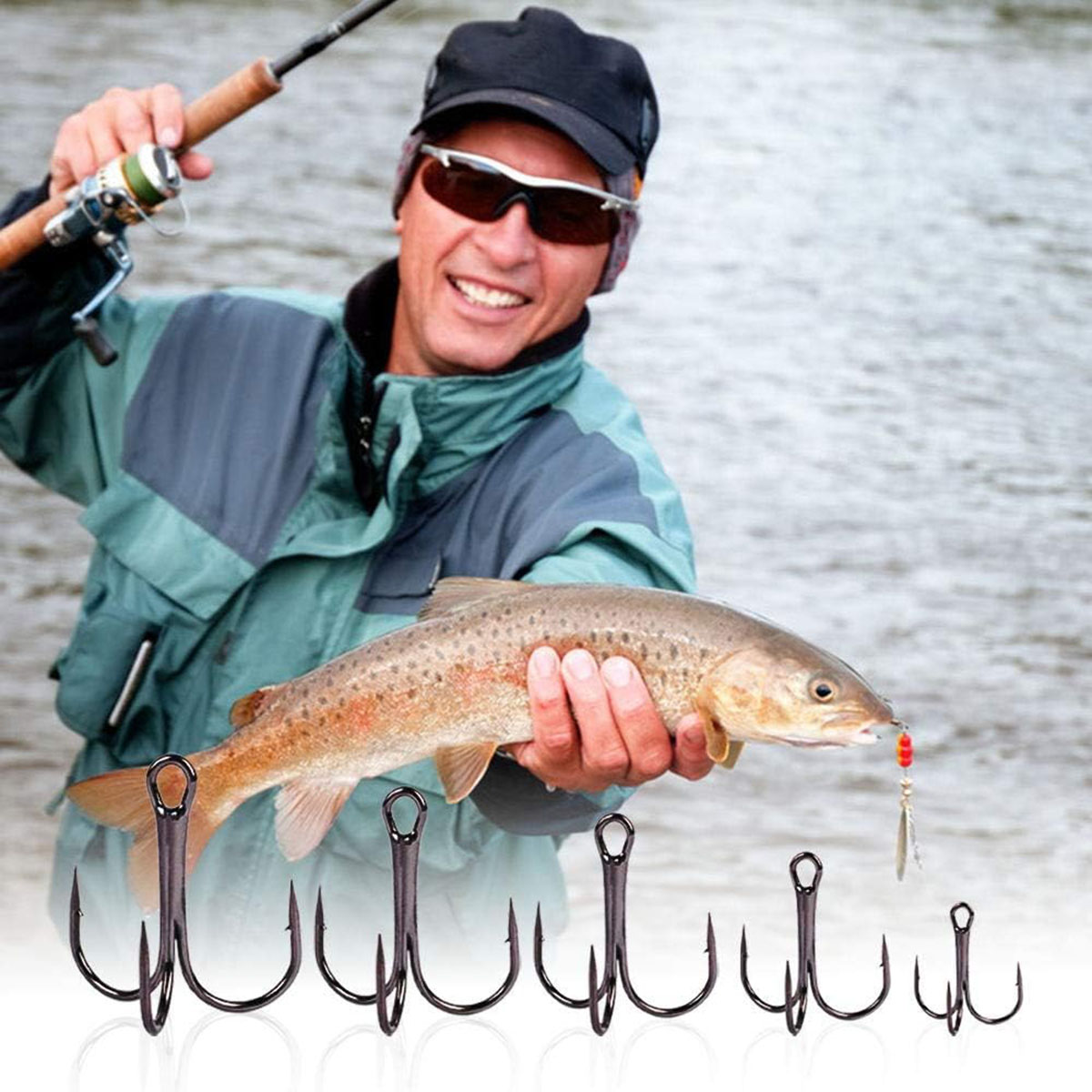 Набор рыболовных тройных крючк – обзор и цена Fishing Hook Treble