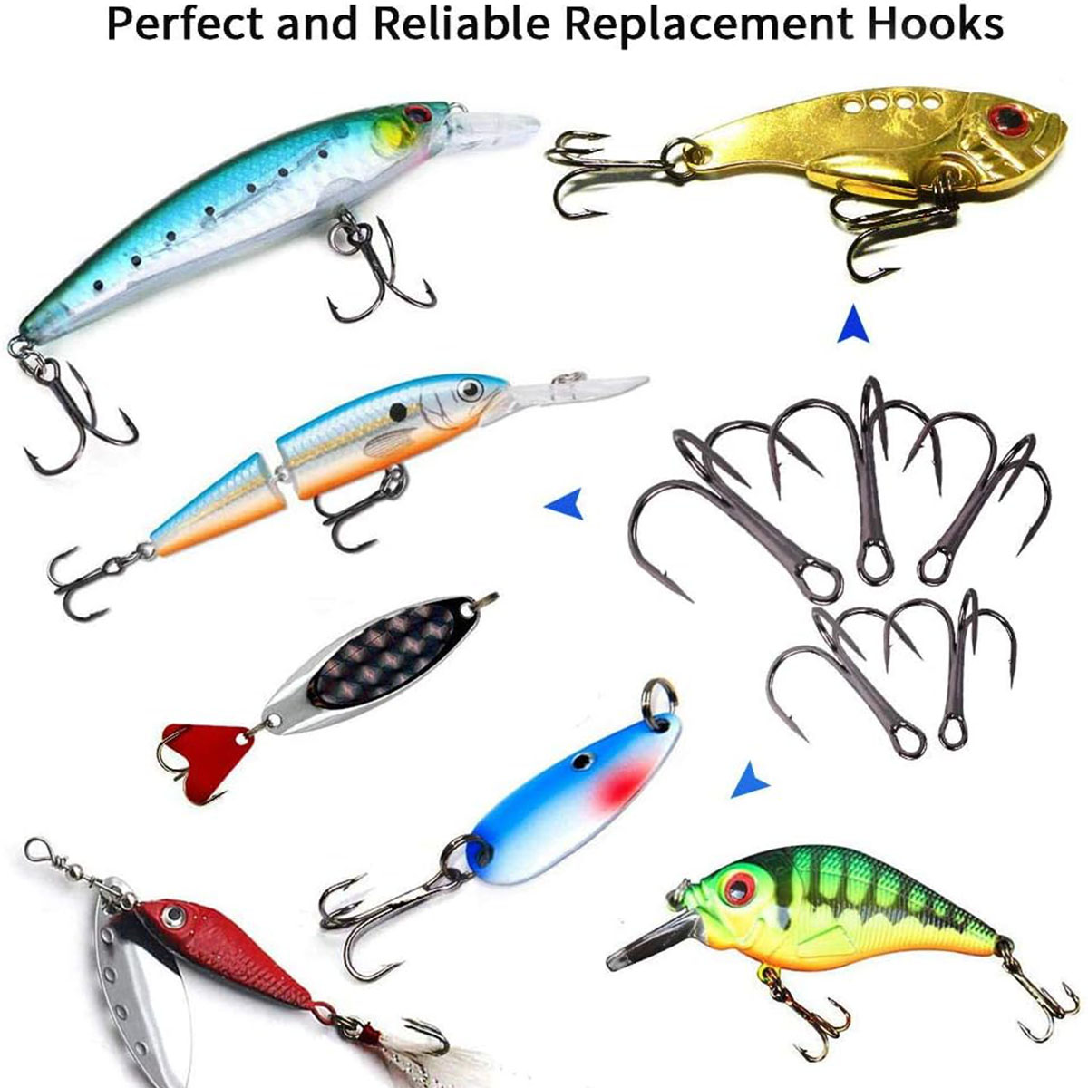 Набор рыболовных тройных крючк – обзор и цена Fishing Hook Treble